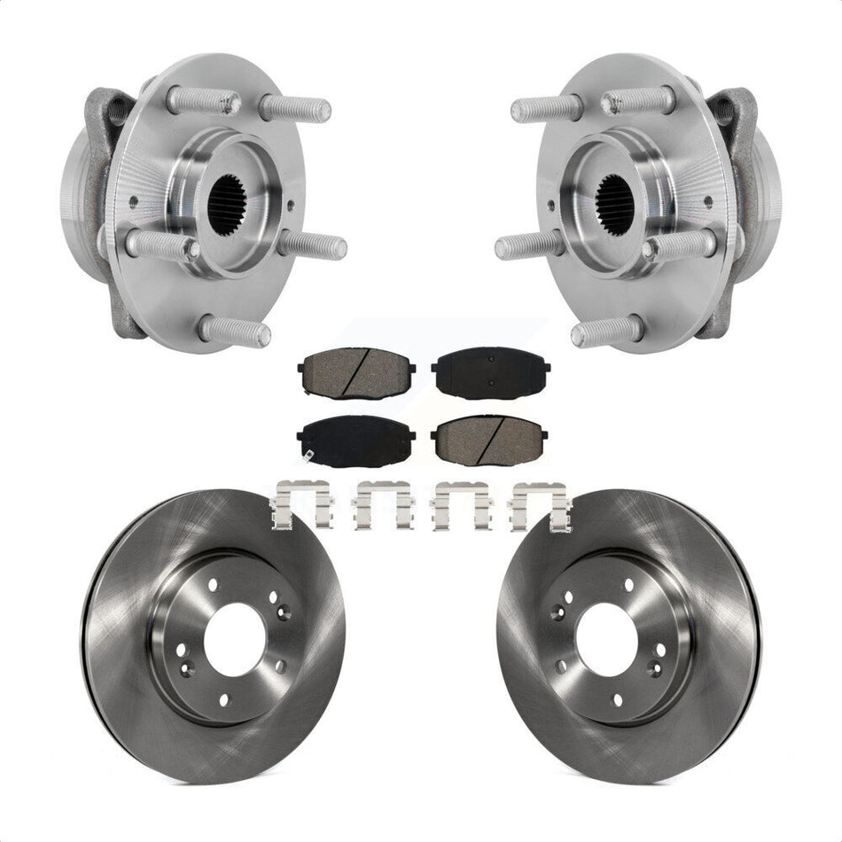 Front Hub Bearing Assembly Disc Brake Rotors And Pads Kit For Hyundai Kona Kia Seltos KBB-132294