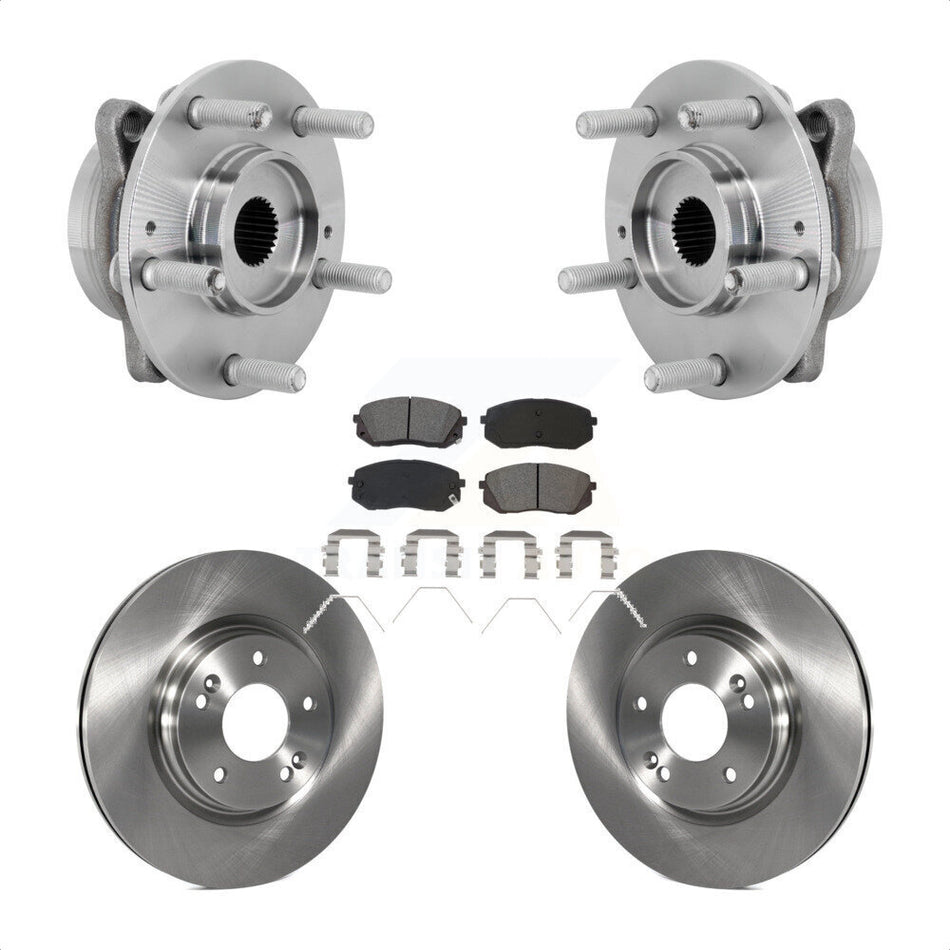 Front Hub Bearing Assembly Disc Brake Rotors And Pads Kit For Hyundai Kona Kia Seltos KBB-132295
