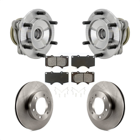 Front Hub Bearing Assembly Disc Brake Rotor Pads Kit For Toyota Tacoma 4Runner FJ Cruiser KBB-132296