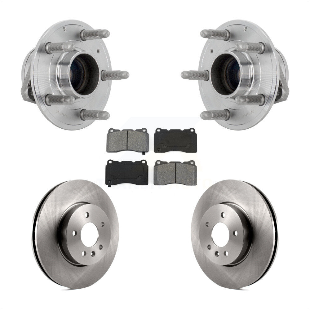 Front Hub Bearing Assembly Disc Brake Rotors And Semi-Metallic Pads Kit For Cadillac ATS KBB-132302