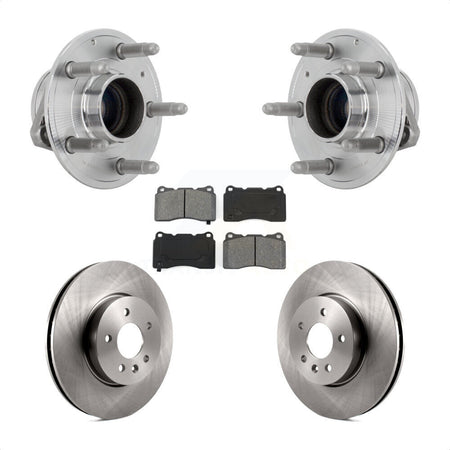 Front Hub Bearing Assembly Disc Brake Rotors And Semi-Metallic Pads Kit For Cadillac ATS KBB-132302