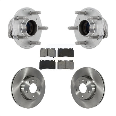 Front Hub Bearing Assembly Disc Brake Rotor & Pad Kit For 2019 Cadillac ATS Base with RWD KBB-132307