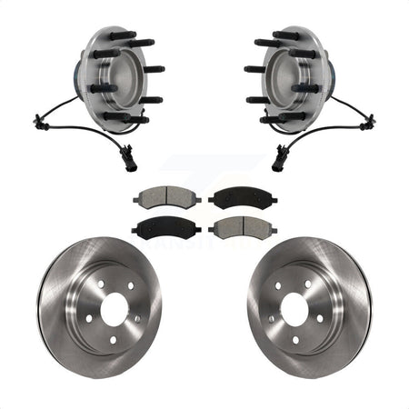 Front Hub Bearing Disc Brake Rotor Pad Kit For 2007-2008 Dodge Ram 1500 With 8 Lug Wheels KBB-132309