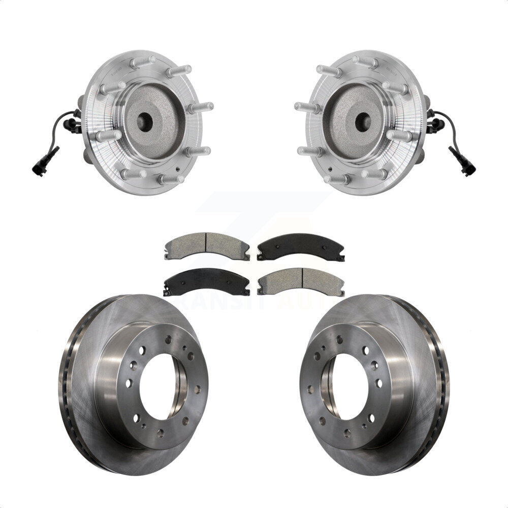 Front Hub Bearing Disc Brake Rotor Pad Kit For GMC Sierra 3500 HD Chevrolet Silverado RWD KBB-132311