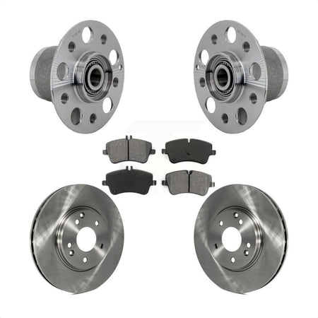 Front Hub Bearing Brake Rotor Pads Kit For 06-07 Mercedes-Benz C350 Without Sport Package KBB-132316