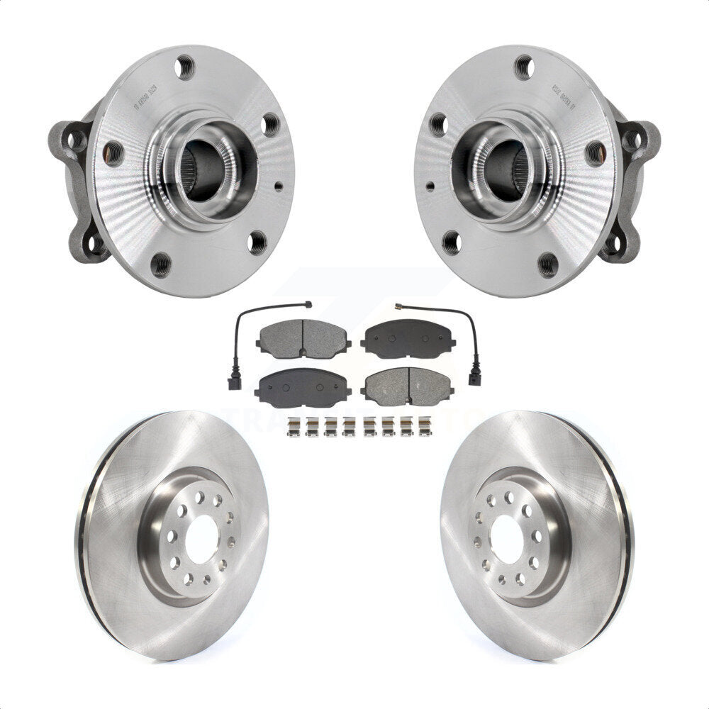 Front Hub Bearing Assembly Disc Brake Rotor And Pads Kit For Volkswagen Atlas Cross Sport KBB-132317
