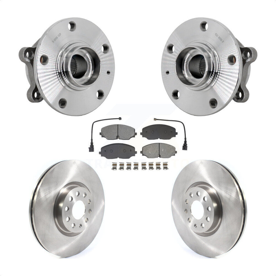 Front Hub Bearing Assembly Disc Brake Rotor And Pads Kit For Volkswagen Atlas Cross Sport KBB-132317