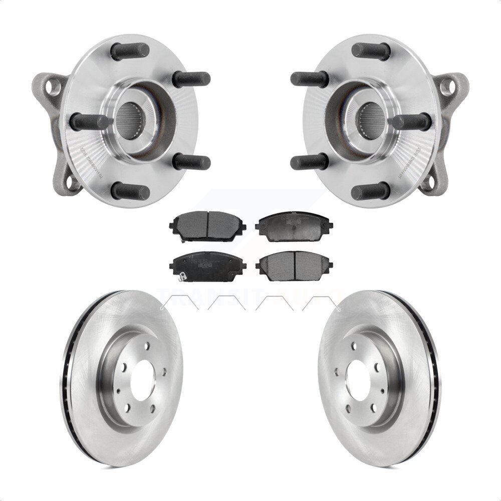 Front Hub Bearing Assembly Disc Brake Rotor And Ceramic Pad Kit For 2020-2022 Mazda CX-30 KBB-132326
