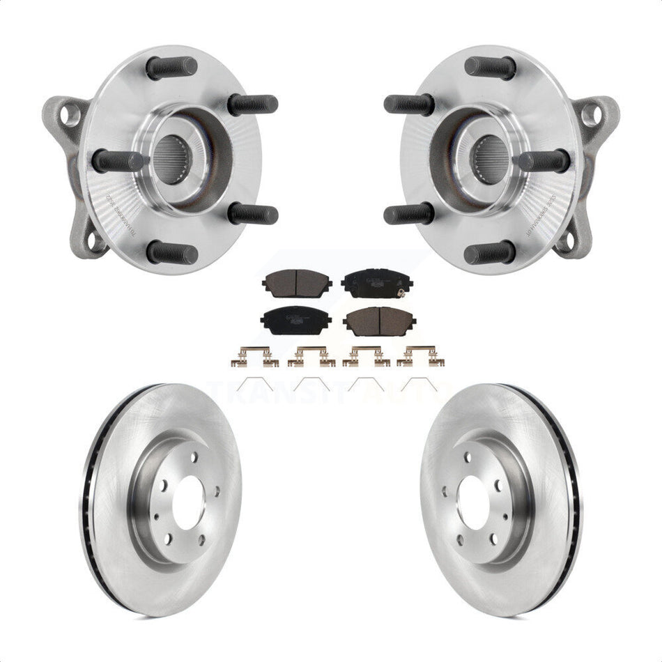 Front Hub Bearing Brake Rotor & Pad Kit For 21-22 Mazda 3 Vehicles Manufactured In Mexico KBB-132327