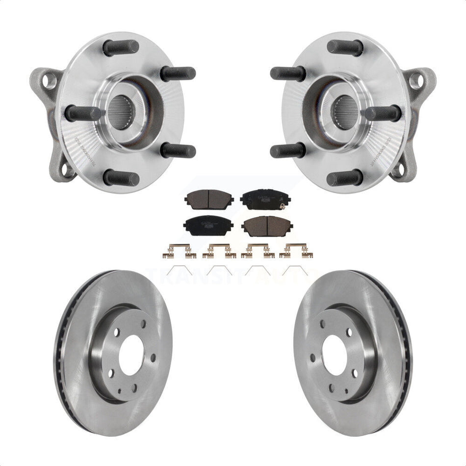 Front Hub Bearing Brake Rotor & Pad Kit For 21-22 Mazda 3 Vehicles Manufactured In Mexico KBB-132328
