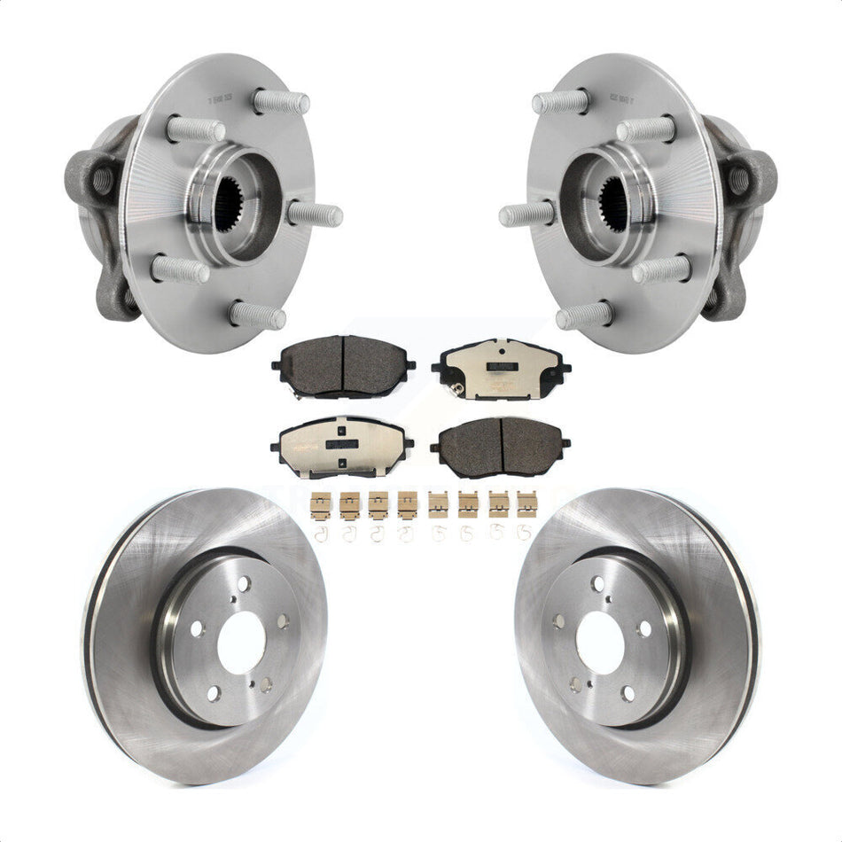 Front Hub Bearing Assembly Disc Brake Rotors And Ceramic Pads Kit For Toyota C-HR KBB-132329