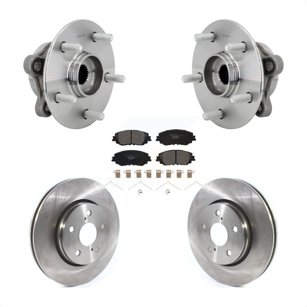 Front Hub Bearing Brake Rotor Pad Kit For 2019 Toyota C-HR Vehicles Manufactured In Japan KBB-132330