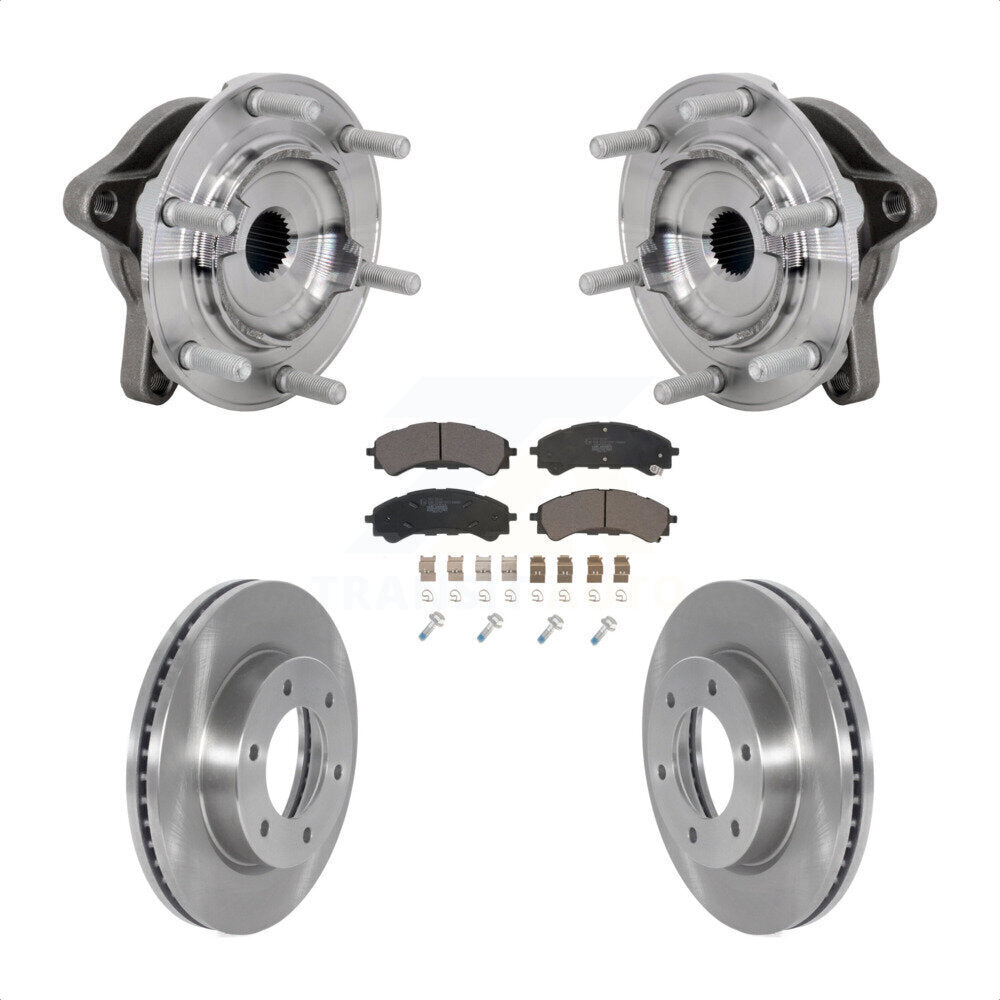 Front Hub Bearing Assembly Disc Brake Rotors And Pads Kit For 2019-2023 Ford Ranger 4WD KBB-132333