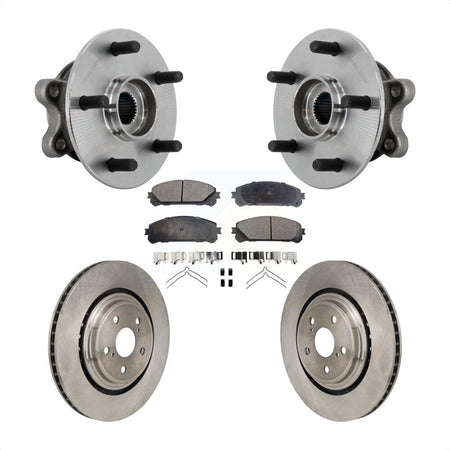 Front Hub Bearing Assembly Disc Brake Rotors And Pads Kit For 2020-2022 Toyota Highlander KBB-132338