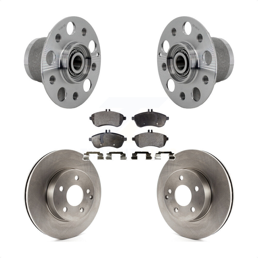 Front Hub Bearing Assembly Disc Brake Rotors And Pads Kit For Mercedes-Benz C300 C250 KBB-132340