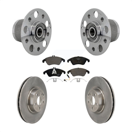 Front Hub Bearing Assembly Disc Brake Rotors And Pads Kit For Mercedes-Benz C250 E550 KBB-132341