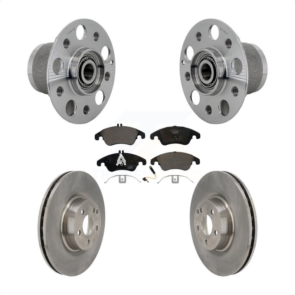 Front Hub Bearing Assembly Disc Brake Rotors And Pads Kit For Mercedes-Benz C250 E550 KBB-132341