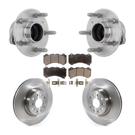 Front Hub Bearing Brake Rotor Pads Kit For 16 Cadillac CTS Vsport Premium with RWD KBB-132344
