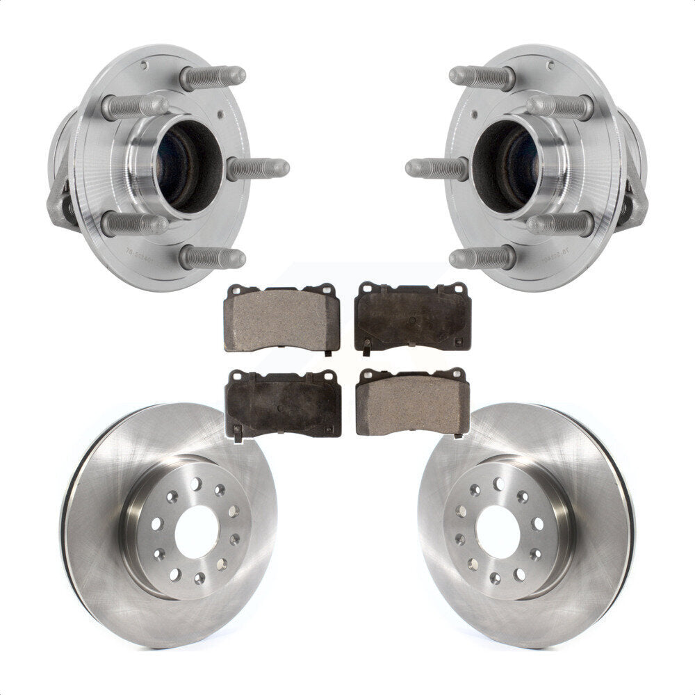 Front Hub Bearing Assembly Disc Brake Rotor Pad Kit For Chevrolet Camaro Cadillac CTS CT6 KBB-132345