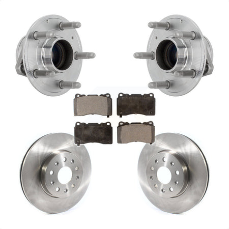 Front Hub Bearing Assembly Disc Brake Rotor Pad Kit For Chevrolet Camaro Cadillac CTS CT6 KBB-132345
