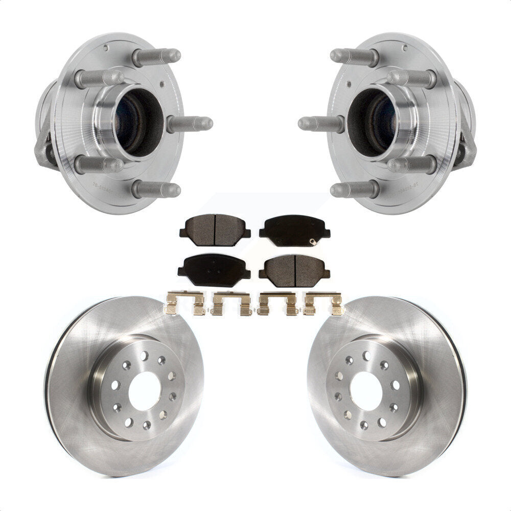 Front Hub Bearing Disc Brake Rotor & Pad Kit For Chevrolet Camaro Without Brembo Calipers KBB-132347