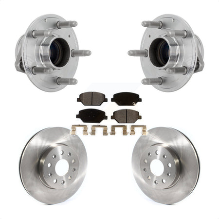 Front Hub Bearing Disc Brake Rotor & Pad Kit For Chevrolet Camaro Without Brembo Calipers KBB-132347