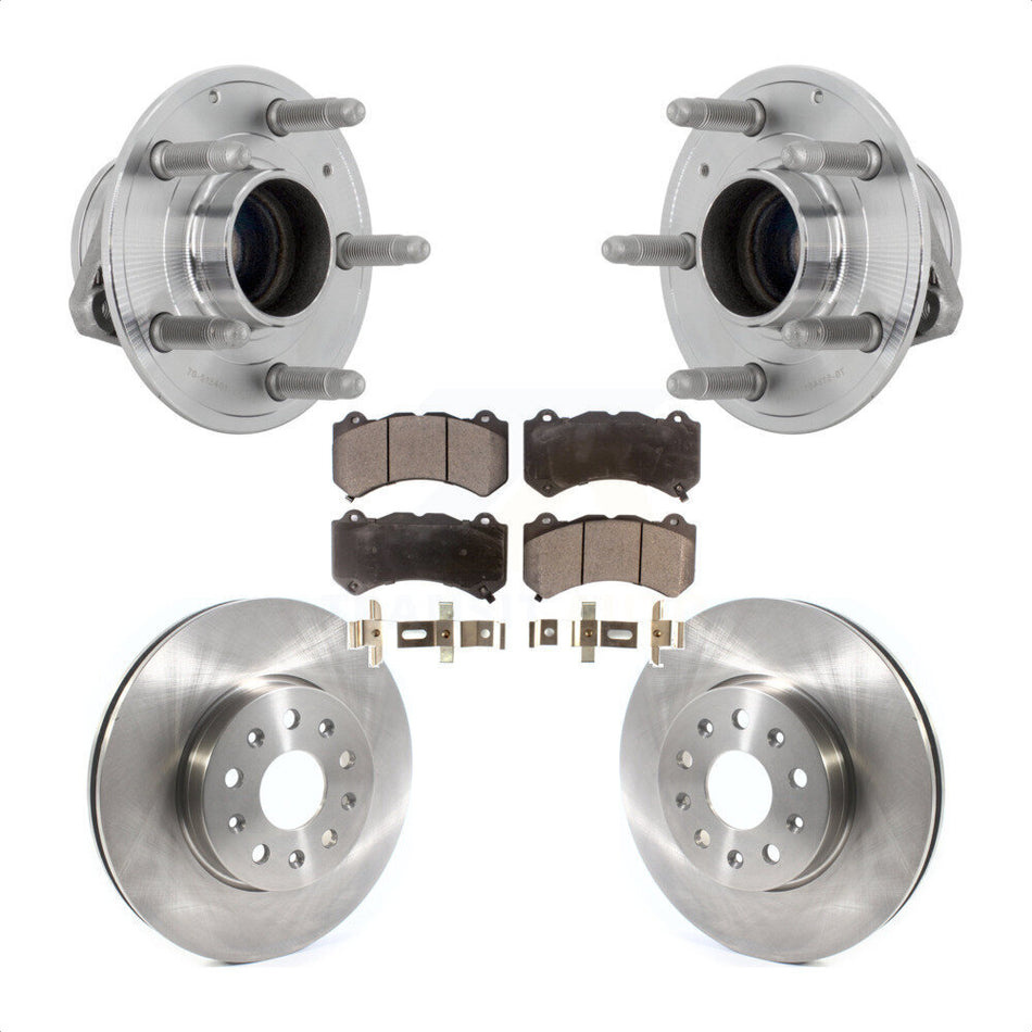 Front Hub Bearing Assembly Disc Brake Rotors And Pads Kit For Chevrolet Camaro LT LS KBB-132349