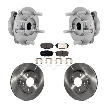 Front Hub Bearing Assembly Disc Brake Rotors And Pads Kit For Hyundai Kona Kia Seltos KBB-132354