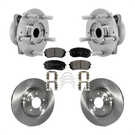 Front Hub Bearing Assembly Disc Brake Rotors And Pads Kit For Hyundai Kona Kia Seltos KBB-132355