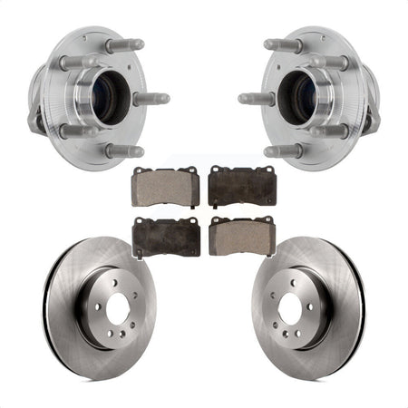 Front Hub Bearing Assembly Disc Brake Rotors And Ceramic Pads Kit For Cadillac ATS KBB-132362