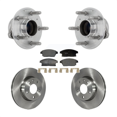 Front Hub Bearing Assembly Disc Brake Rotors And Ceramic Pads Kit For Cadillac ATS KBB-132364