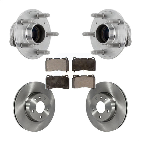 Front Hub Bearing Assembly Disc Brake Rotor & Pad Kit For 2019 Cadillac ATS Base with RWD KBB-132367