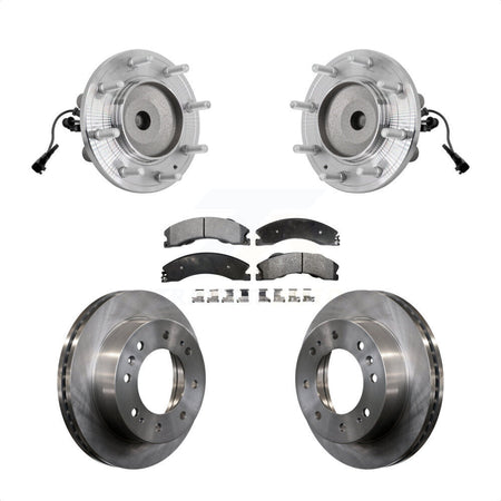 Front Hub Bearing Disc Brake Rotor Pad Kit For GMC Sierra 3500 HD Chevrolet Silverado RWD KBB-132371
