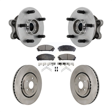 Front Hub Bearing Assembly Disc Brake Rotors And Pads Kit For 2021-2023 Toyota Sienna KBB-132379