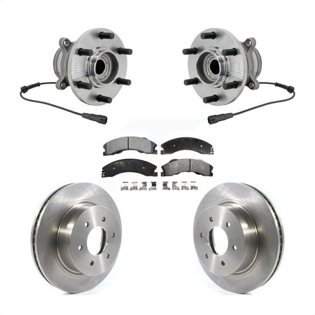 Front Hub Bearing Assembly Disc Brake Rotors And Ceramic Pads Kit For Nissan TITAN XD KBB-132380