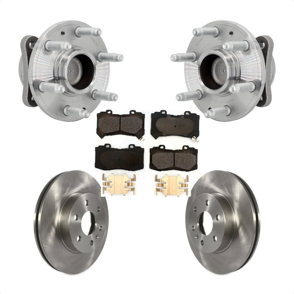 Front Hub Bearing Brake Rotor And Pad Kit For 2015-2020 Chevrolet Colorado GMC Canyon RWD KBB-132381