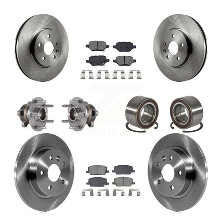 Front Rear Hub Bearing Brake Rotor And Pad Kit (10Pc) For Buick Encore Chevrolet Trax FWD KBB-132389