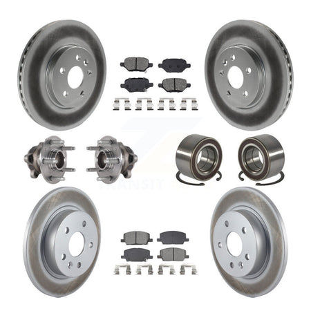 Front Rear Hub Bearing Coated Brake Rotor Pads Kit (10Pc) For Buick Encore Chevrolet Trax KBB-132414