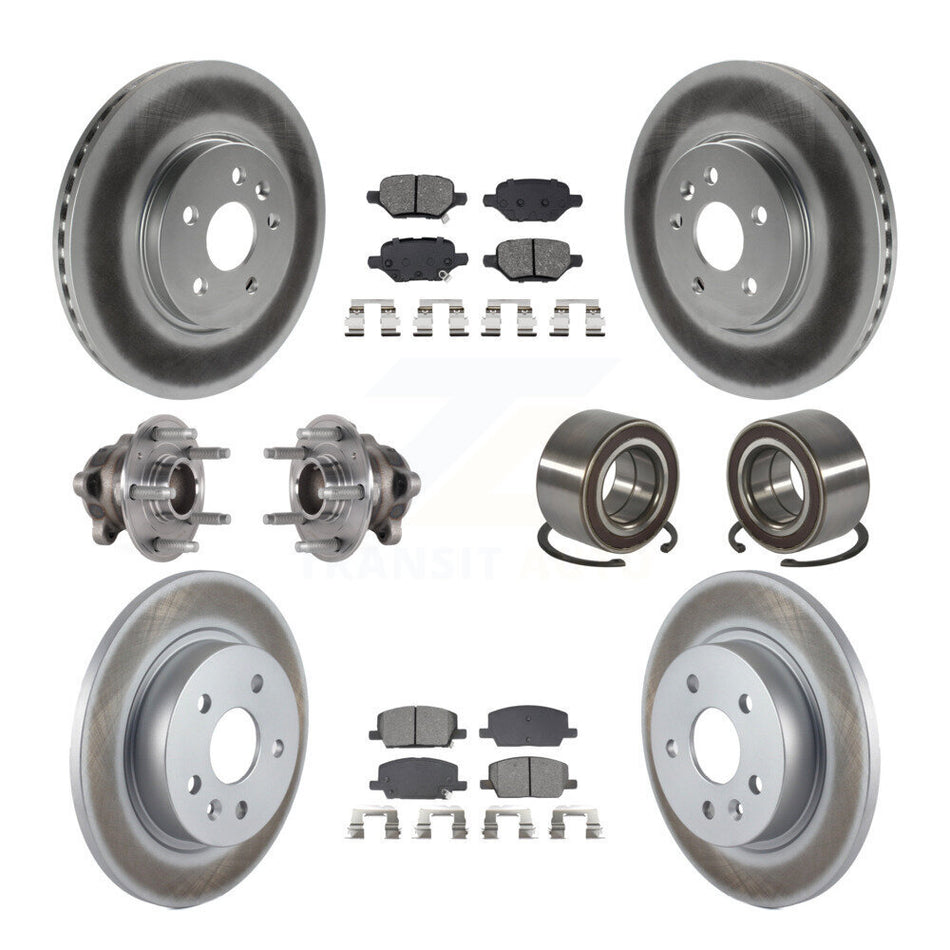 Front Rear Hub Bearing Coated Brake Rotor Pads Kit (10Pc) For Buick Encore Chevrolet Trax KBB-132414