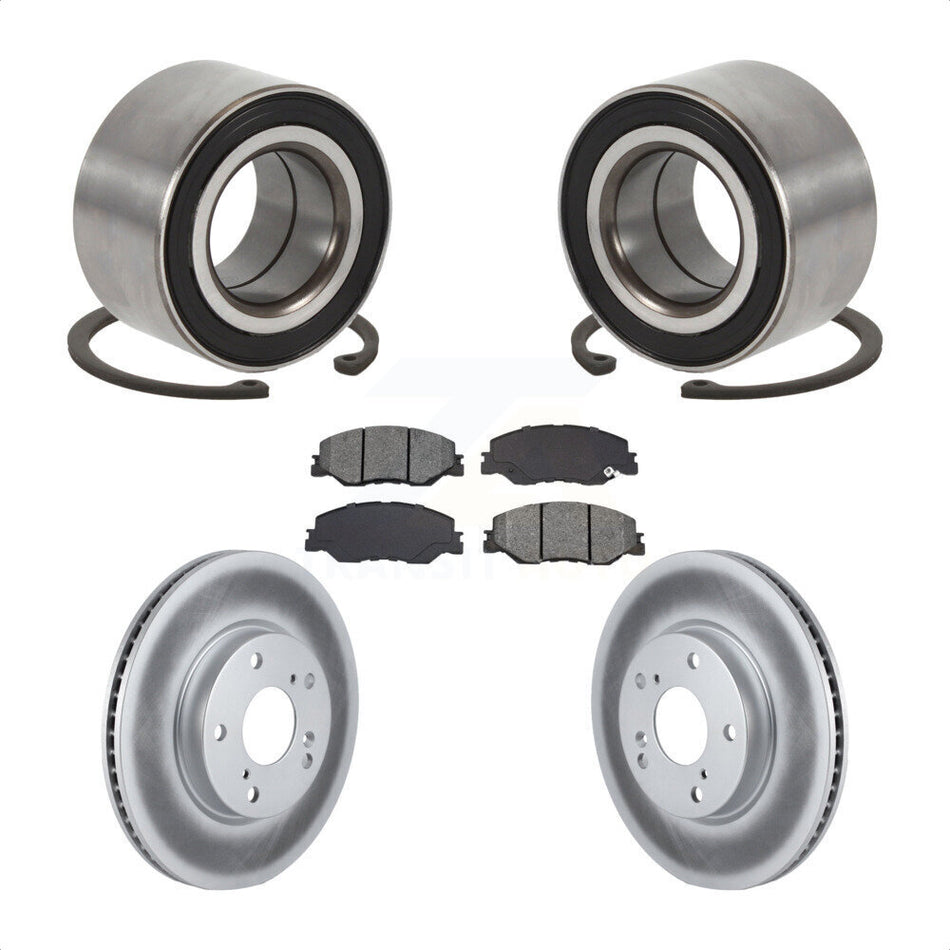 Front Wheel Bearing Coated Disc Brake Rotors And Pads Kit For 2019-2022 Honda Insight KBB-132418