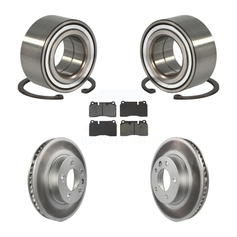 Front Wheel Bearing Coated Disc Brake Rotors And Pads Kit For Volkswagen Touareg KBB-132419