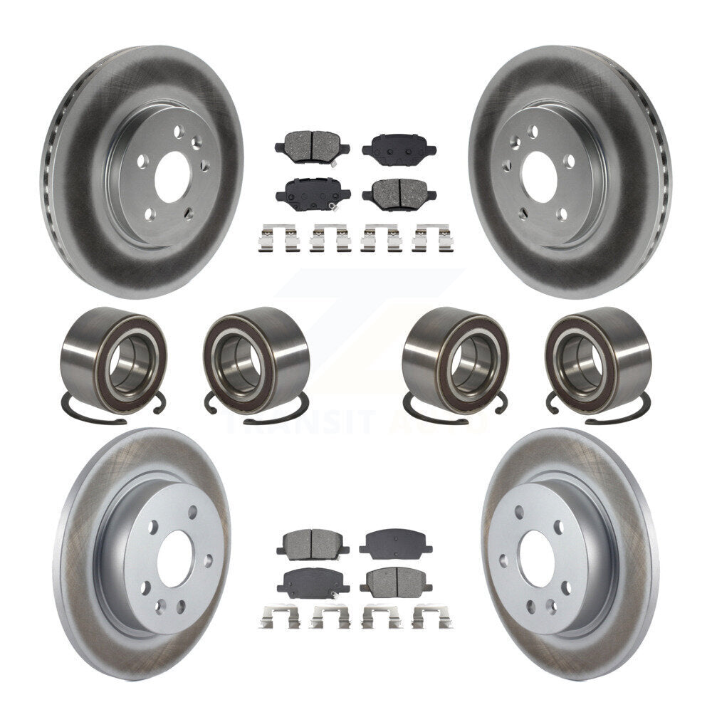 Front Rear Bearing Coated Brake Rotor Pads Kit (10Pc) For Buick Encore Chevrolet Trax AWD KBB-132420