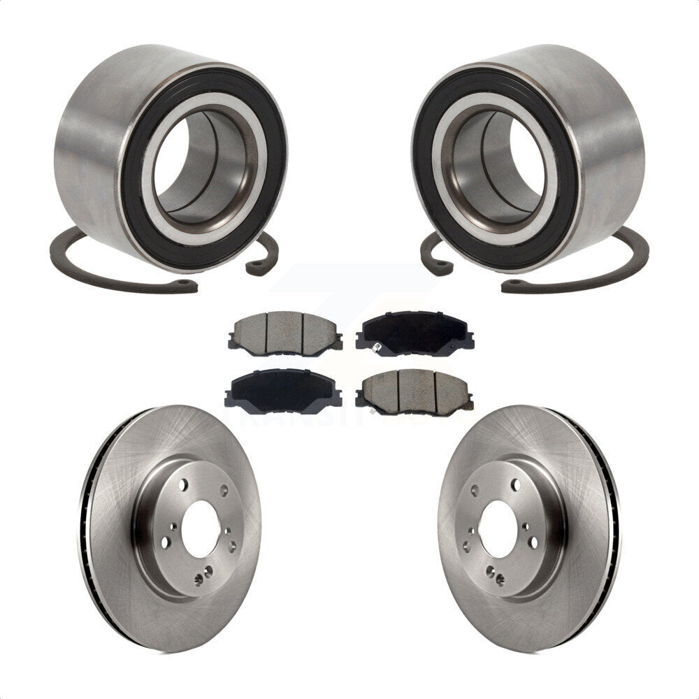 Front Wheel Bearing Disc Brake Rotors And Ceramic Pads Kit For 2019-2022 Honda Insight KBB-132424