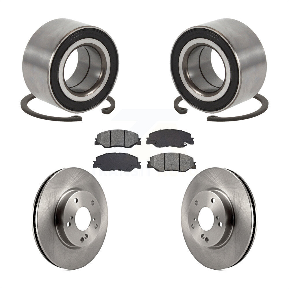 Front Wheel Bearing Disc Brake Rotors And Pads Kit For 2019-2022 Honda Insight KBB-132425