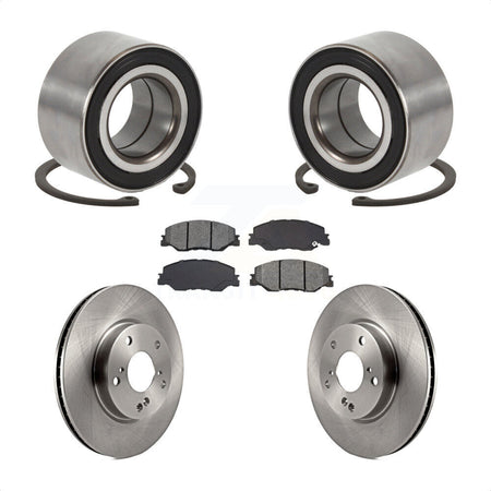 Front Wheel Bearing Disc Brake Rotors And Pads Kit For 2019-2022 Honda Insight KBB-132425