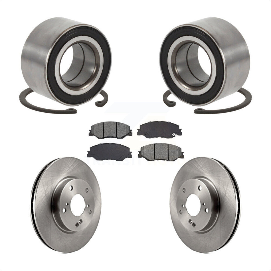 Front Wheel Bearing Disc Brake Rotors And Pads Kit For 2019-2022 Honda Insight KBB-132425