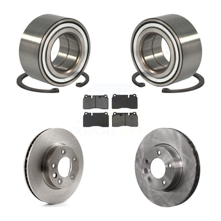 Front Wheel Bearing Disc Brake Rotors And Semi-Metallic Pads Kit For Volkswagen Touareg KBB-132427
