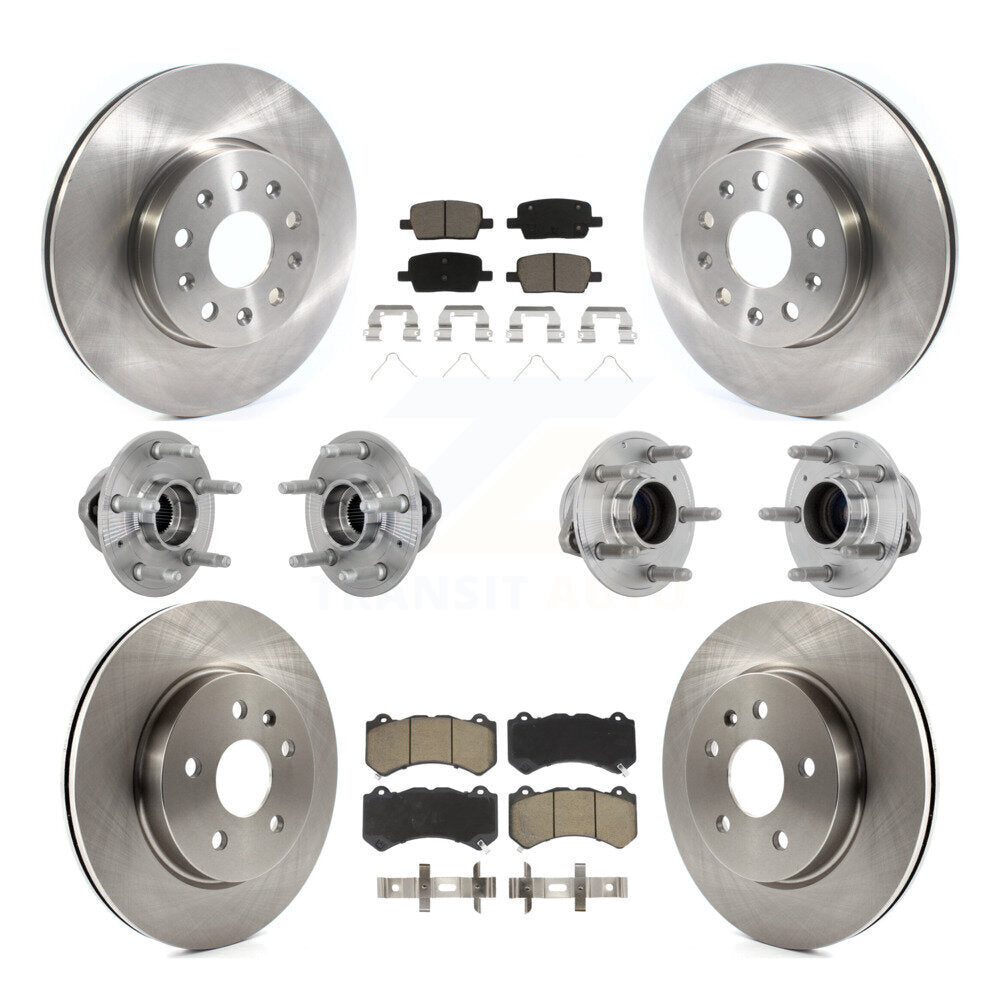 Front Rear Hub Bearings Disc Brake Rotors And Pads Kit (10Pc) For Chevrolet Camaro LT LS KBB-132449