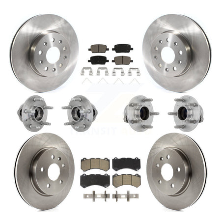 Front Rear Hub Bearings Disc Brake Rotors And Pads Kit (10Pc) For Chevrolet Camaro LT LS KBB-132449