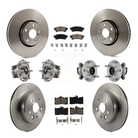 Front Rear Hub Bearing Disc Brake Rotors And Pads Kit (10Pc) For Lexus IS350 IS300 IS200t KBB-132463